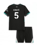 Liverpool Ibrahima Konate #5 Bortedraktsett Barn 2024-25 Korte ermer (+ bukser)